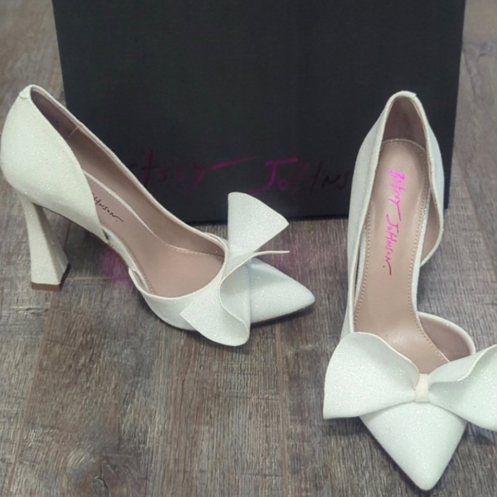 Betsey Johnson Nobble Sparkle Glitter Pumps Womens Size 7 - Picture 6 of 14